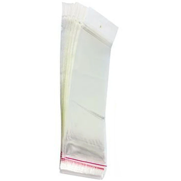 KUMANDA POŞETİ ASKILI ŞEFFAF (100 ADET) 25 CM X 8 CM ürün görseli 1