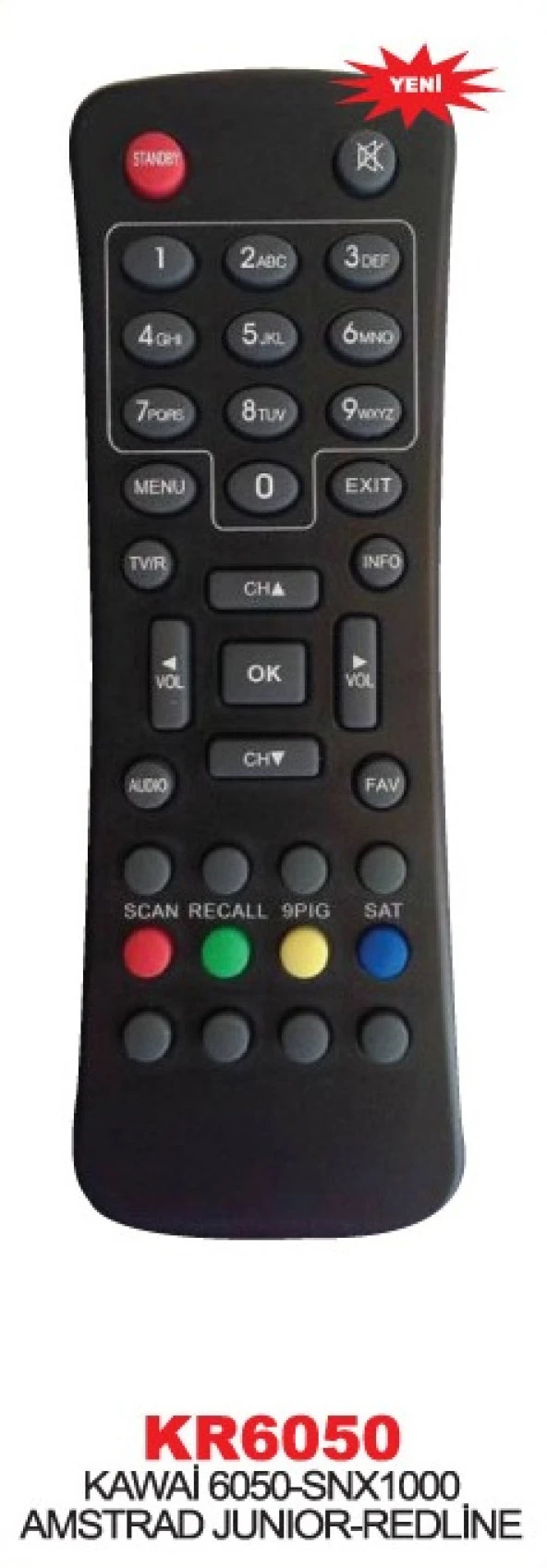 KAWAİ 6050 SNX1000 AMSTRAD JUNİOR REDLİNE UYDU KUMANDASI ürün görseli 1