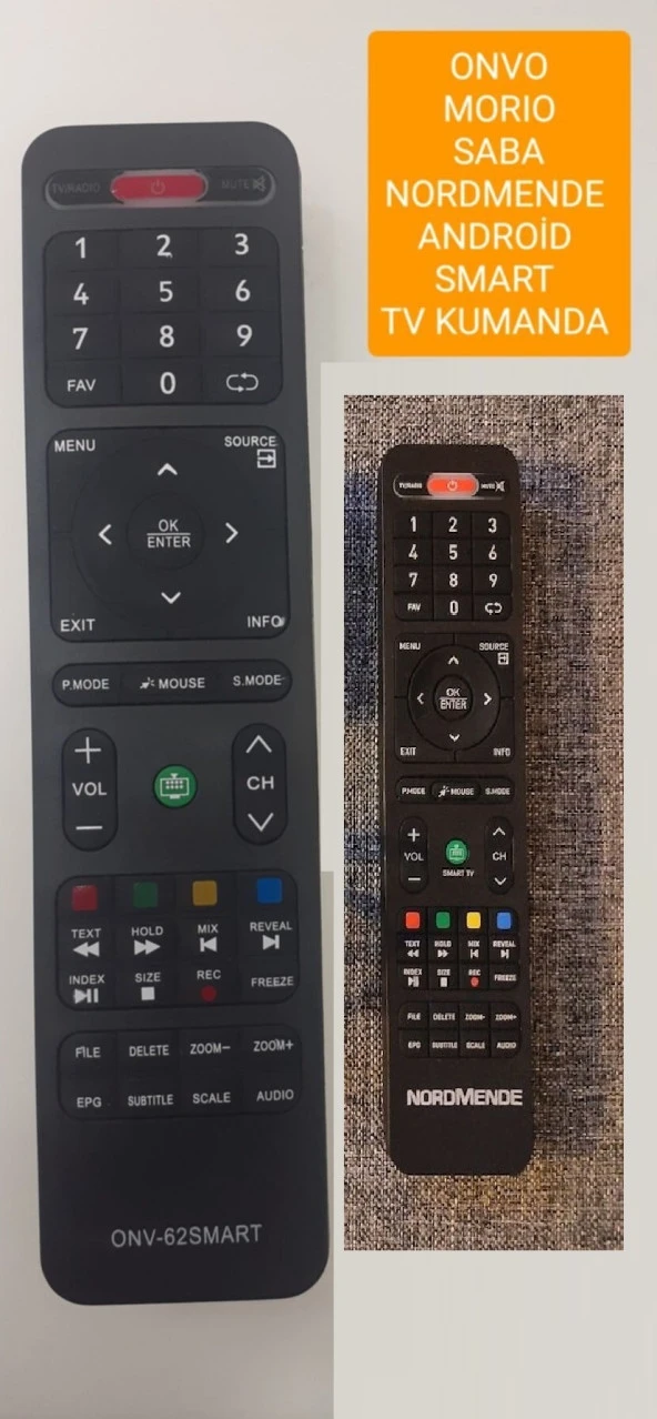 NORDMENDE- SABA- ONVO- MORIO  ANDROİD LCD LED TV KUMANDASI ürün görseli 1