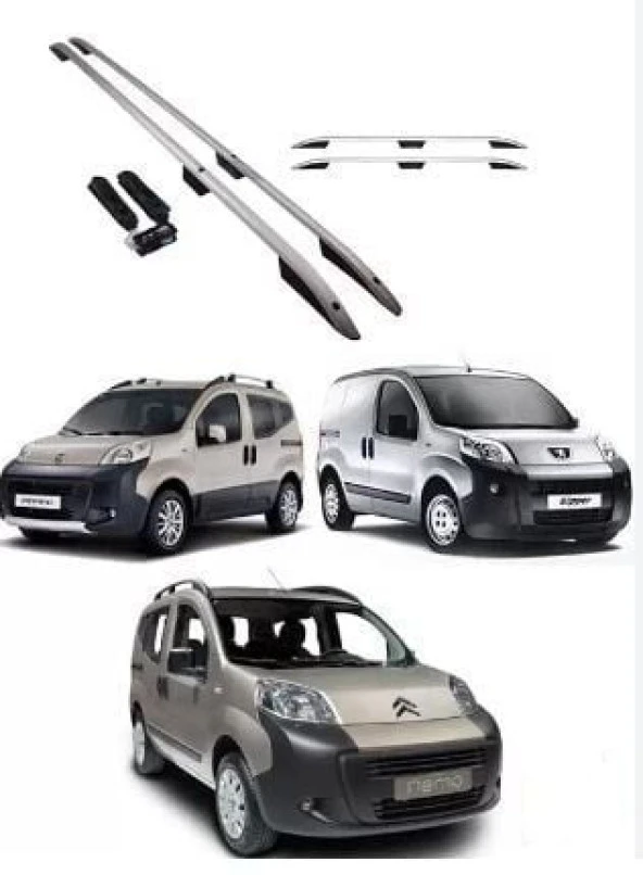 Citroen Nemo Tavan Çıtası Portbagaj Gri 2008+ Sonrası Uyumlu ürün görseli 1