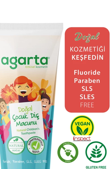 Agarta Doğal Çocuk Diş Macunu 75 ML x 2 - Resim 2