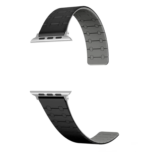 Gpack Apple Watch 6 40 mm Kordon Mıknatıslı Parça Çizgi Desenli Silikon KRD111 ürün görseli 1