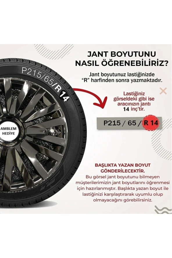 Toyota Uyumlu 14 Inc Jant Kapağı Siyah Kırılmaz 4911syhtoyota ürün görseli 1