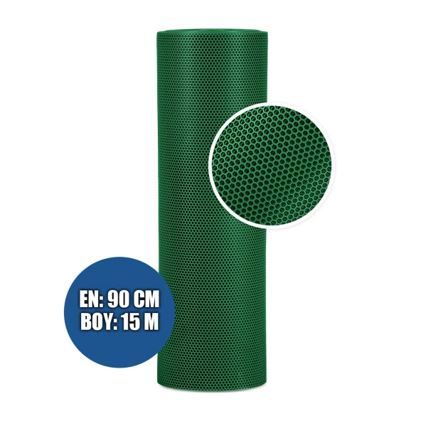 KAYDIRMAZ BAL PETEK PASPAS 90cmX15metre YEŞİL PVC Z MAT PAS PAS İÇ DIŞ MEKAN YOLLUK ISLAK ZEMİN HALISI ürün görseli 1