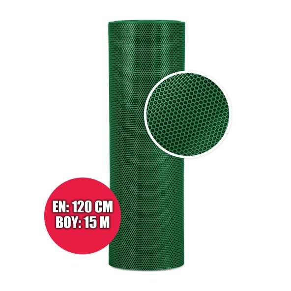 KAYDIRMAZ BAL PETEK PASPAS 120cmX15metre YEŞİL PVC Z MAT PAS PAS İÇ DIŞ MEKAN YOLLUK ISLAK ZEMİN HALISI ürün görseli 1