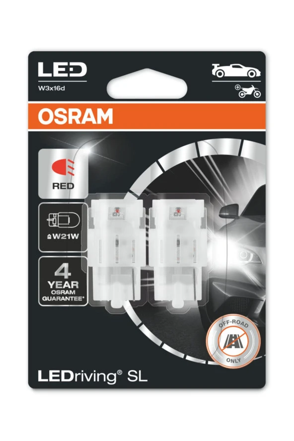 T20 Dipsiz Tek Devreli Kırmızı Led Ampul 12V 7505DRP (1 Takım-2 Adet) ürün görseli 1