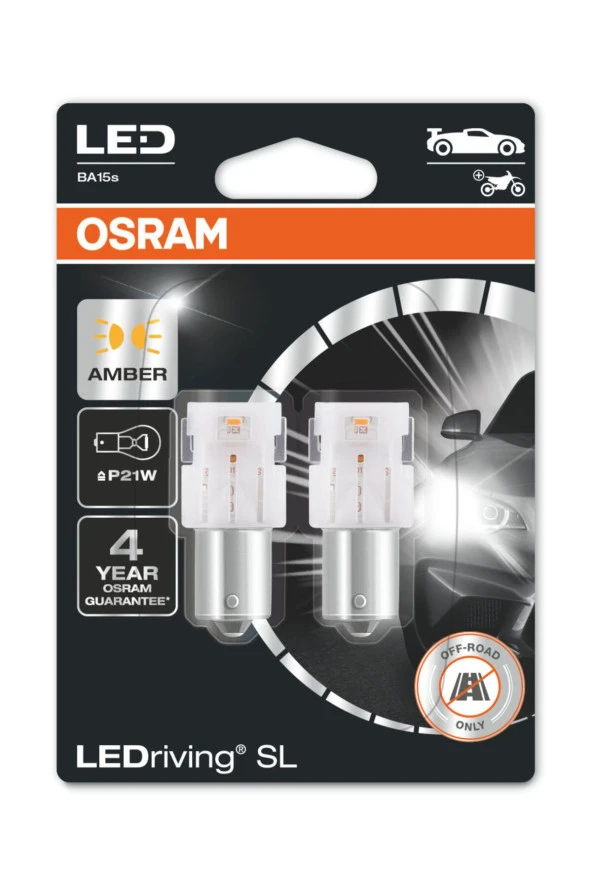 Tek Duy Sarı 93 Led Stop Ampulü LEDriving SL 7506DYP.02B (2'li Paket) ürün görseli 1