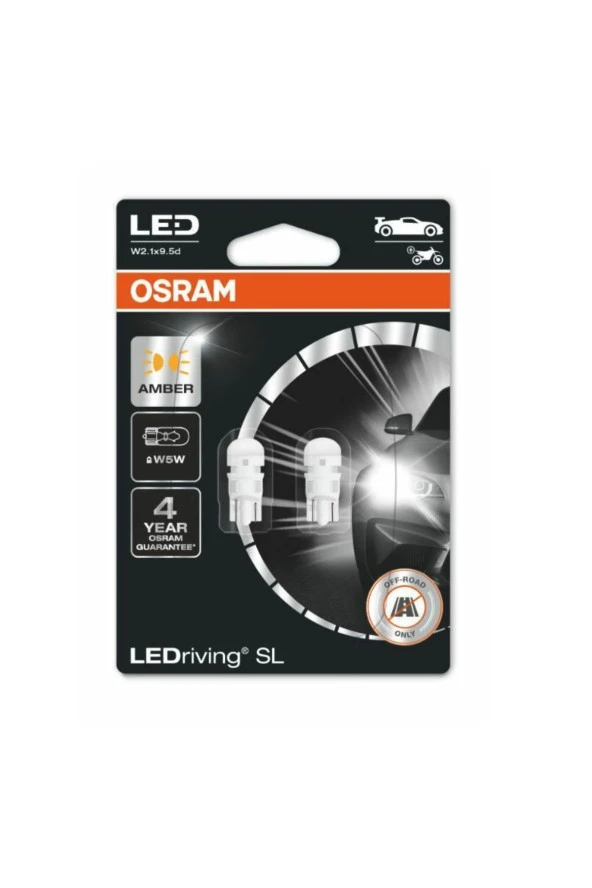 W5w T10 Turuncu Dipsiz Tavan Park Plaka Led Ampülü 4 Yıl Garantili 2827-02B ürün görseli 1