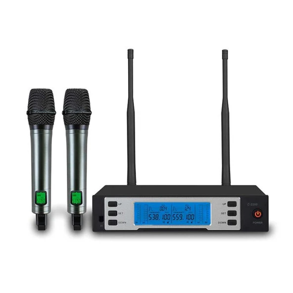 Camimarket C-2200EE UHF Kablosuz Çift El Mikrofonu ürün görseli 1