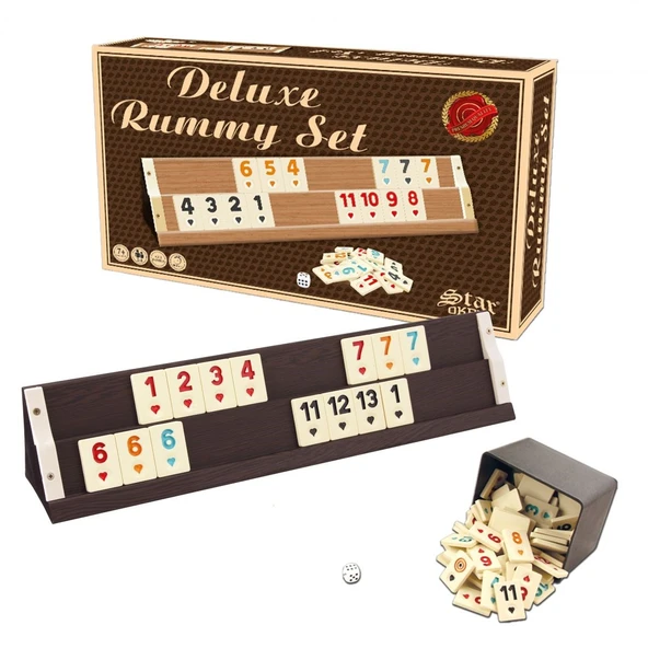 Star Deluxe Ahşap Okey Takımı Okey Takımı 1. Sınıf Okey Seti ürün görseli 1