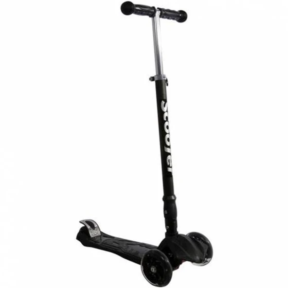 Işıklı Tekerlekli Scooter Siyah ürün görseli 1