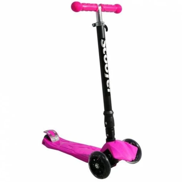 Işıklı Tekerlekli Scooter Pembe ürün görseli 1