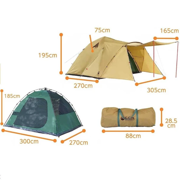 Gogonature D6 Otomatik Çadır-bej - Resim 5