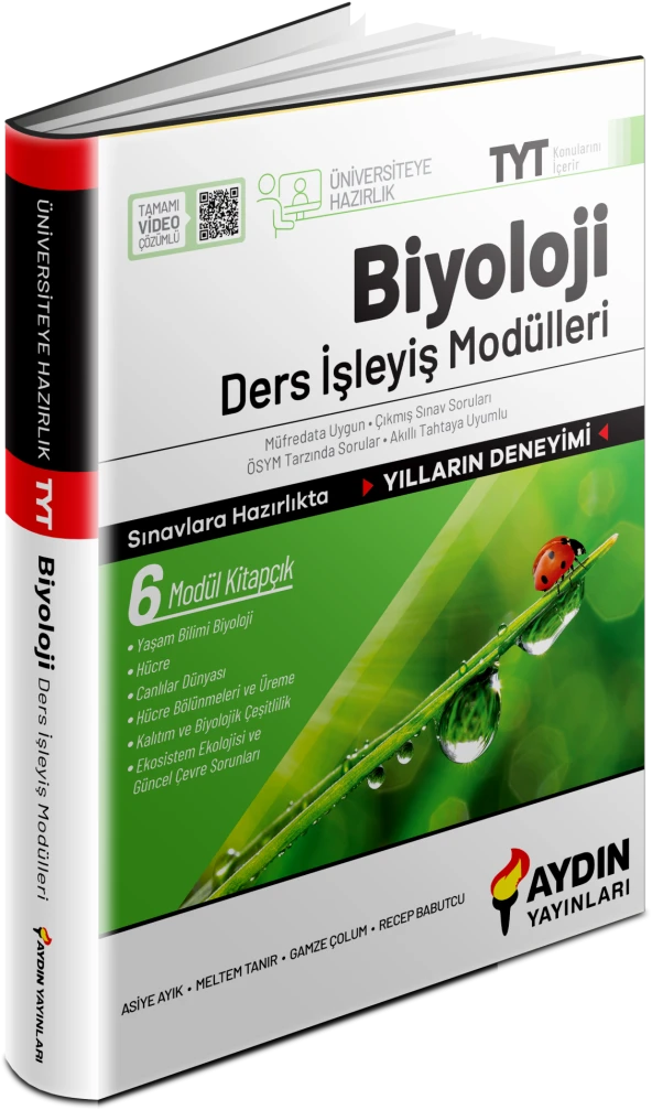 Aydın Yayınları Üniversiteye Hazırlık TYT Biyoloji Ders İşleyiş Modülleri ürün görseli 1