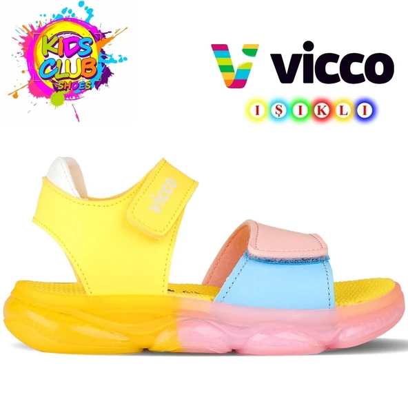 Vicco Laura Ortopedik Işıklı Çocuk Sandalet ürün görseli 1
