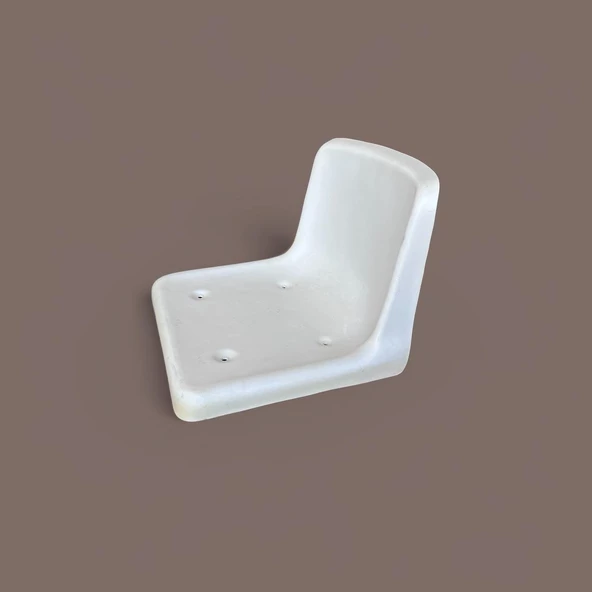 Stadyum Koltuğu Arkalıklı, Fiberglass Beyaz ürün görseli 1
