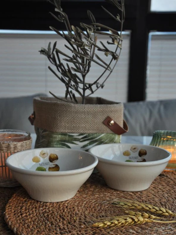 Hisar Hazelnut Porselen 2 li Kase 14 cm ürün görseli 1