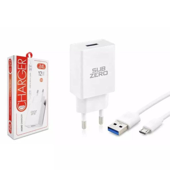 Subzero SG58 12W 2.4A Micro Ev Şarj Aleti ürün görseli 1
