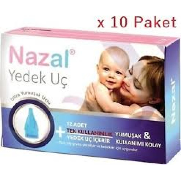 Nazal Burun Aspiratör Yedek Uç Yumuşak 12 Li Otribebe Uyumlu 10 Kutu ürün görseli 1