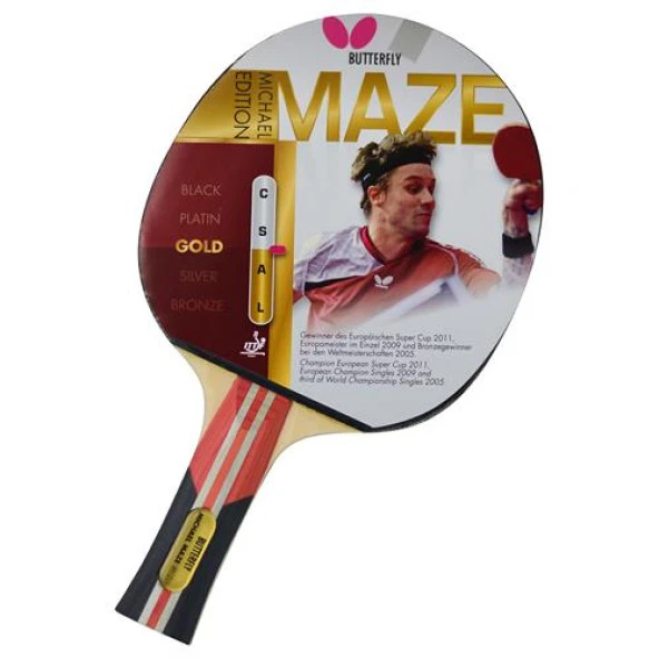 Butterfly Maze Gold ITTF Onaylı Masa Tenisi Raketi - 85062 ürün görseli 1