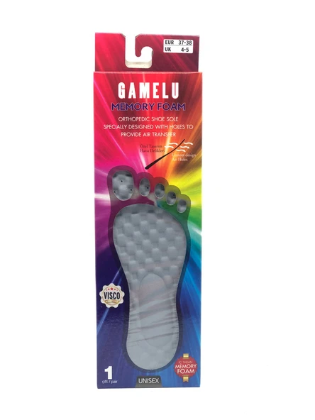 Gamelu Memory Foam Hyper Boost Technology Soft Comfort Ortopedik Tabanlık - Astar - Resim 2