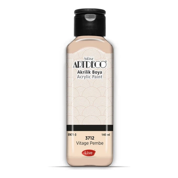 Artdeco Akrilik Boya 140 ml 3712 VINTAGE PEMBE ürün görseli 1