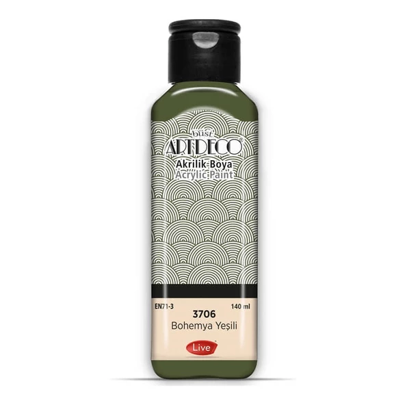 Artdeco Akrilik Boya 140 ml 3706 BOHEMYA YEŞİLİ ürün görseli 1