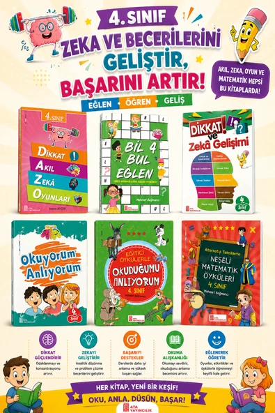 Ata 4.Sınıf Eğitim Seti (6 Kitap) ürün görseli 1
