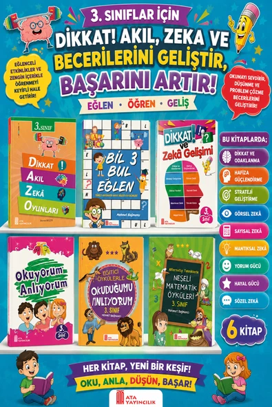 Ata 3.Sınıf Eğitim Seti (6 Kitap) ürün görseli 1