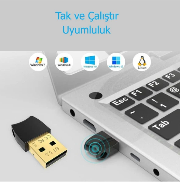 Alfalink AL-BL5.3 Bluetooth  Dongle  ver. 5.3 - Resim 5