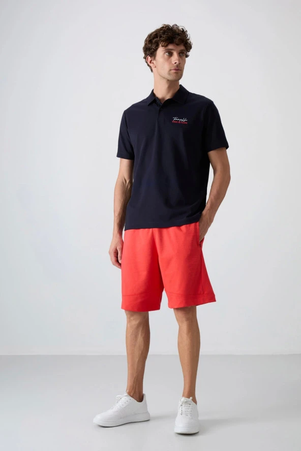 Tommy Life Fiesta Pamuklu Kalın Yumuşak Dokulu Comfort Fit Baskılı Erkek Şort - 81265 ürün görseli 1