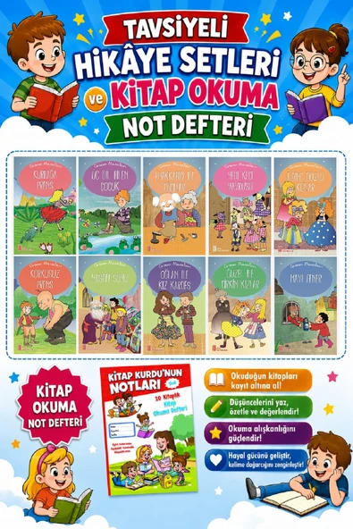 Ata 1.Sınıflar İçin Grimm Masalları + Kitap Okuma Not Defteri ürün görseli 1