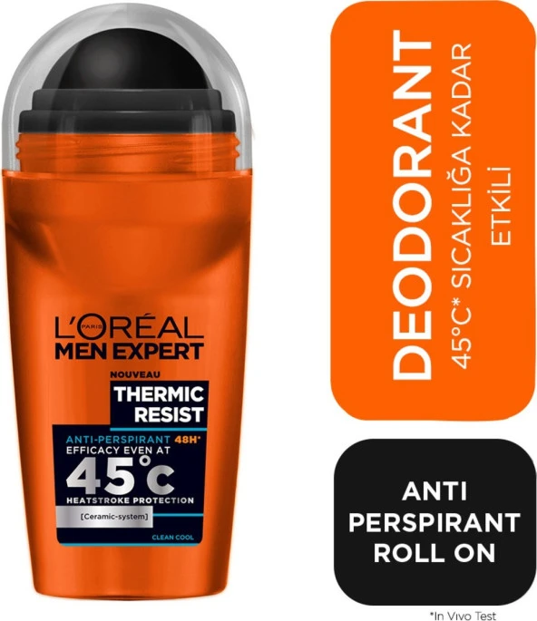 L'Oréal Paris Men Expert Thermic Resist Anti-Perspirant Roll On Deodorant 50Ml ürün görseli 1