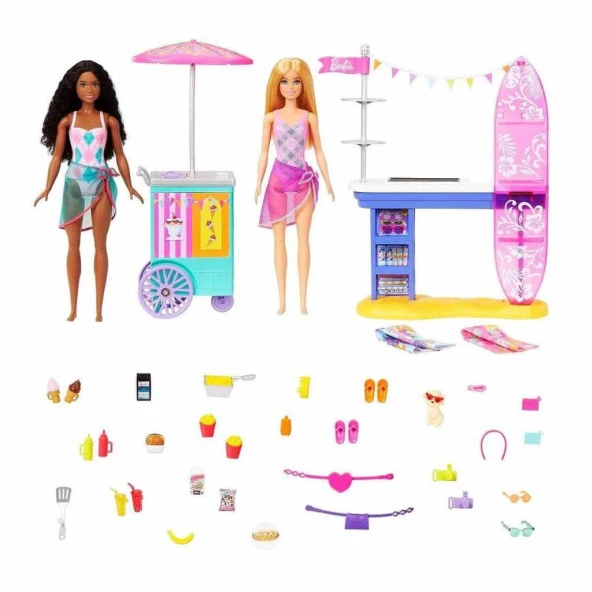 Barbie Brooklyn ve Malibu Bebekleri Oyun Seti HNK99 ürün görseli 1