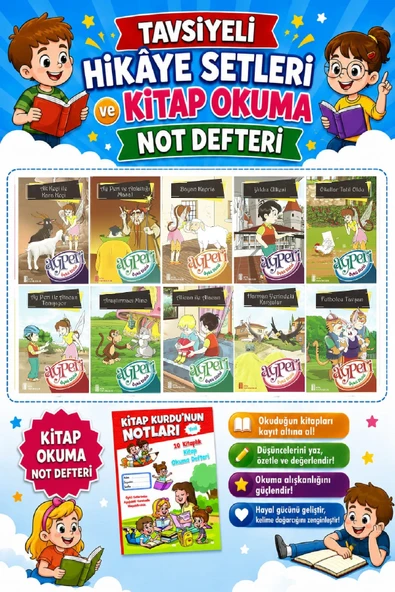 1.Sınıflar İçin Ay Peri Öykü Dizisi + Kitap Okuma Not Defteri ürün görseli 1