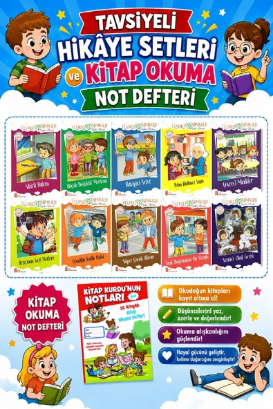 3.Sınıflar İçin Çevreci Minikler Dizisi + Kitap Okuma Not Defteri ürün görseli 1