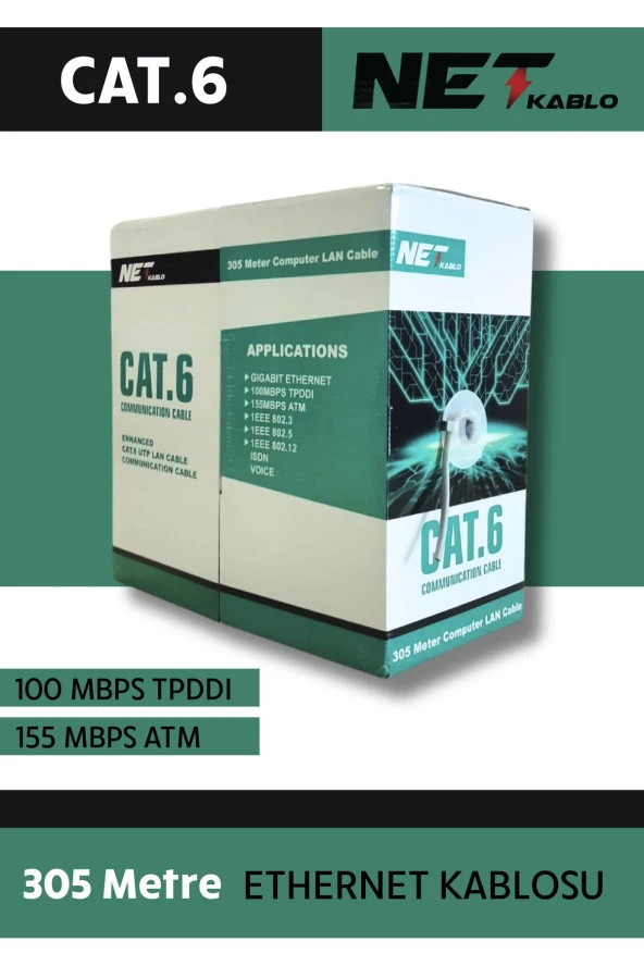 Cat6 Kablo 305 Metre Ether Kablosu Cat6 Utp ürün görseli 1