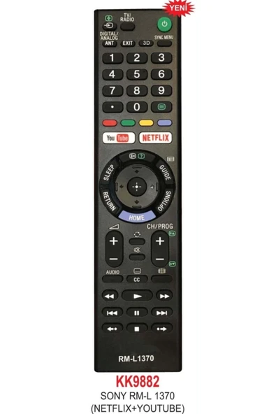 Rm-l 1370 Netflıx+you Tube Lcd Led Tv Kumandası Kk9882-16995 ürün görseli 1