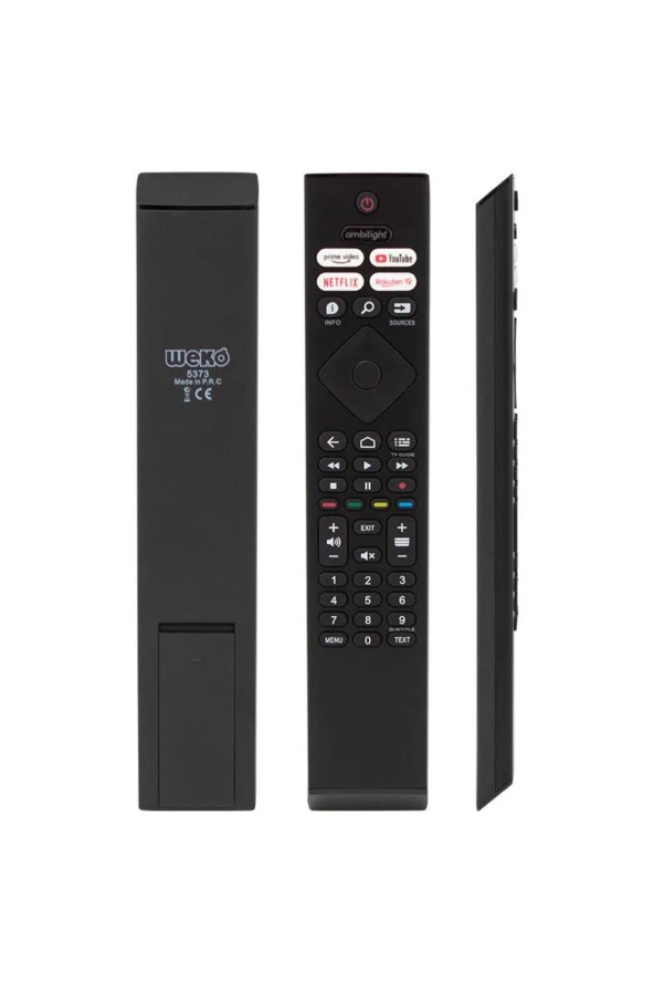 Huayu Kl Phılıps Rm-L1760 Ambılıght Netflıx-Prıme Vıdeo-Youtube-Rakuten Tv Tuşlu Led Tv Kumandası ürün görseli 1