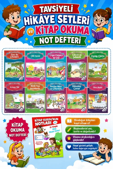 1.ve 2.Sınıflar İçin Çıtırcık Öykü Dizisi + Kitap Okuma Not Defteri ürün görseli 1