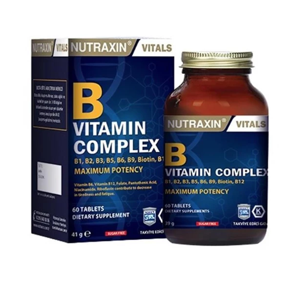 Nutraxin B Complex Vitamin 60 Kapsül ürün görseli 1