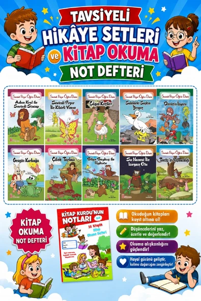 1.Sınıflar İçin Sevimli Pırpır Öykü Dizisi + Kitap Okuma Not Defteri ürün görseli 1