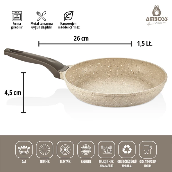 Amboss Montana 3 Parça Granit Set (Cappucino) - Resim 4
