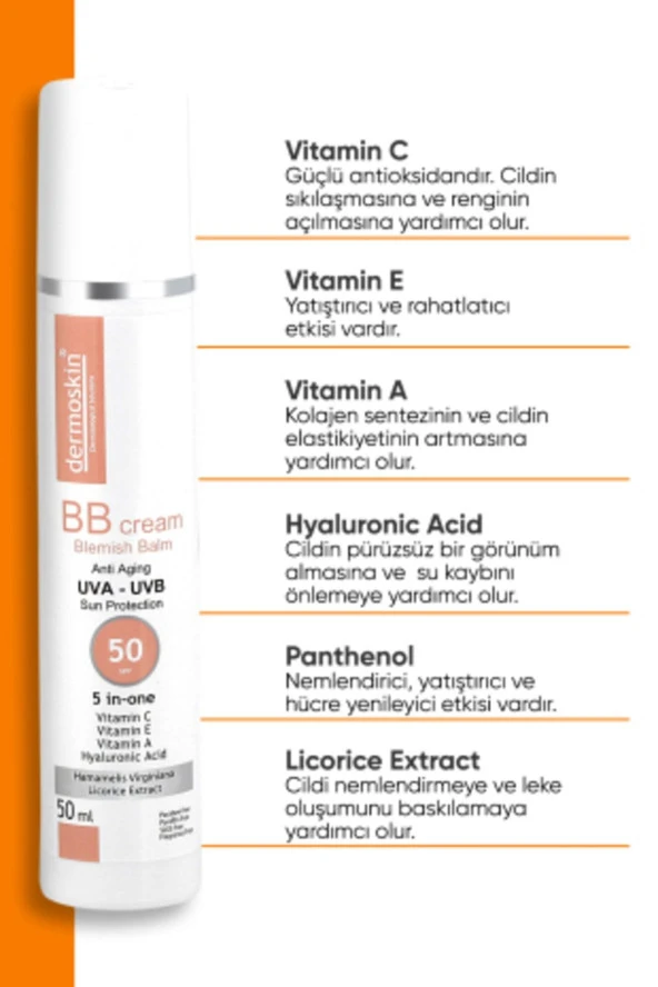 DERMOSKİN BB CREAM 50 SPF - Resim 4