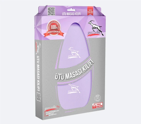 Gazella Ütü Masası Kılıfı Bezi 50 x 135 cm Lila ürün görseli 1