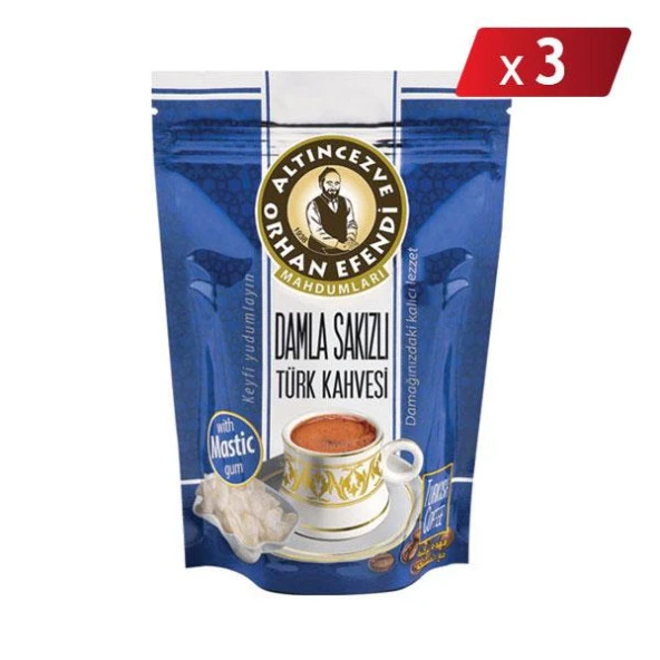 Orhan Efendi Damla Sakızlı Türk Kahvesi 100 Gr - 3LÜ PAKET ürün görseli 1