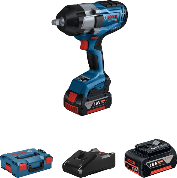 Bosch Professional GDS 18V-1000 (2 x 5.0 Ah; L-Boxx) Akülü Darbeli Somun Sıkma Makinesi ürün görseli 1