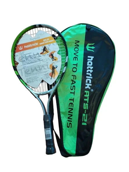 HATTRICK ATS21 JUNIOR TENİS RAKETİ 21 INCH 205GR YEŞİL SİYAH ürün görseli 1
