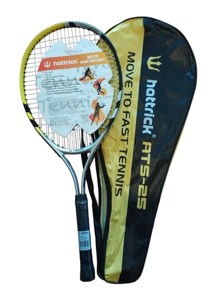 HATTRICK ATS25 JUNIOR TENİS RAKETİ 25 INCH 230GR SARI SİYAH ürün görseli 1
