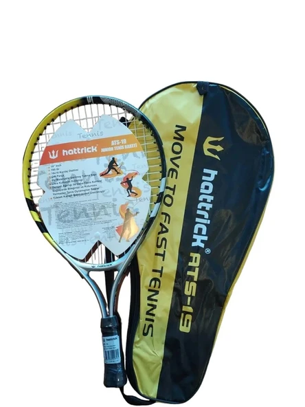 HATTRICK ATS19 JUNIOR TENİS RAKETİ 19 INCH 195GR SARI SİYAH ürün görseli 1
